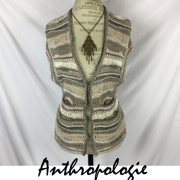 Anthropologie Leifsdottir handknit chain Sweater S - Picture 1 of 8